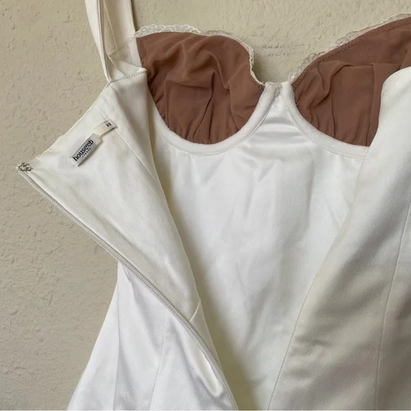 House of CB 'Adriana' Ivory Satin and Lace Dress NWOT size XS House of CB 'Adriana' Ivory Satin and Lace Dress NWOT size XS